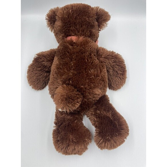 NWT Animal Alley Brown 16" Teddy Bear with Bow Plush Toys R Us Vintage Weighted - Picture 5 of 6